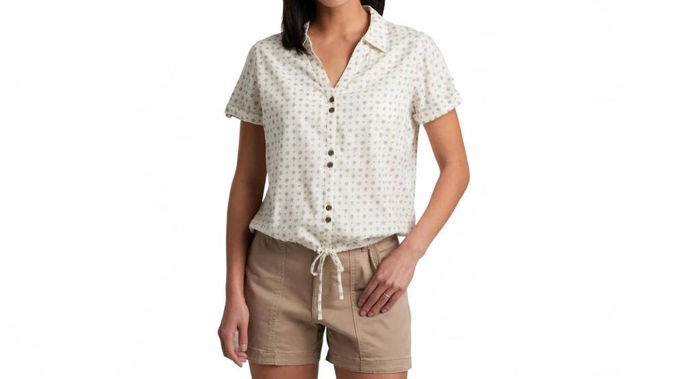 NEW KUHL liliana shirt in white print